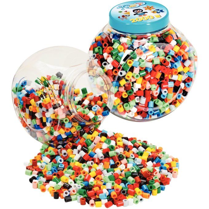 Pot de 2000 perles HAMA Maxi couleurs vives