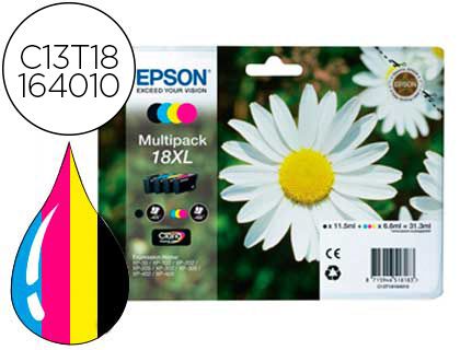 Cartouche d'encre Epson 18 Pack 4 couleurs XL
