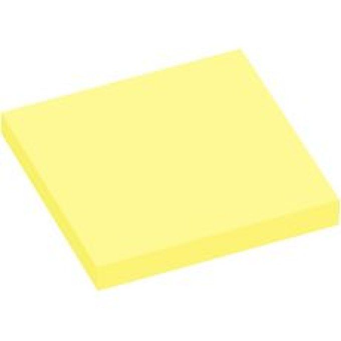 Lot de 12 blocs de 100 feuilles de notes repositionnables 75 x 75 mm jaune pastel