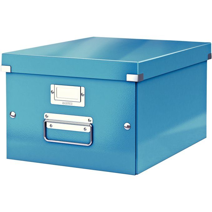 Boite de rangement en carton Click&Store WOW A4 bleu