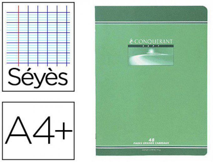Cahier - 24 x 32 cm - 48 pages grands carreaux - Transparent - Cultura -  Cahiers - Carnets - Blocs notes - Répertoires