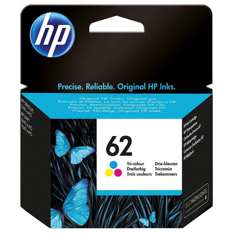  HP 62 Cartouche d'encre  3 couleurs