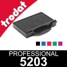 TRODAT Blister 3 recharges 6/53 pour appareils 5203/5253/5440. Noir