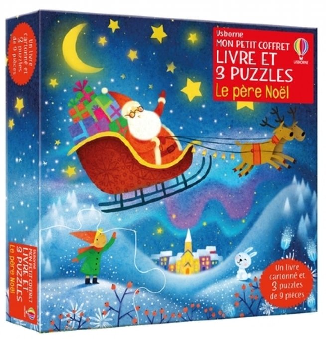 Père Noël - mon petit coffret livre et 3 puzzles