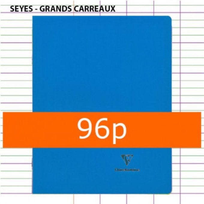 Cahier Koverbook Polypro Bleu CLAIREFONTAINE A4 21x29,7 96p  Séyès 90g avec marque-page.
