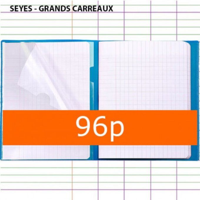 Cahier Koverbook Polypro Bleu CLAIREFONTAINE A4 21x29,7 96p  Séyès 90g avec marque-page.