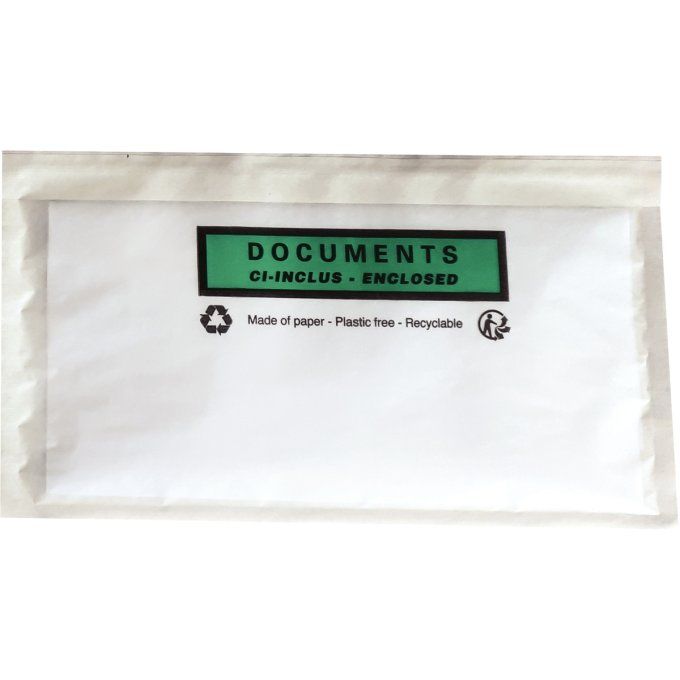 1000 Pochettes porte document ci-inclus format A5 (feuille A4 plié