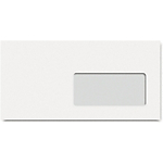 Boite de 500 enveloppes blanches DL 110x220 80g/m² fenêtre 35x100 bande de protection. La couronne