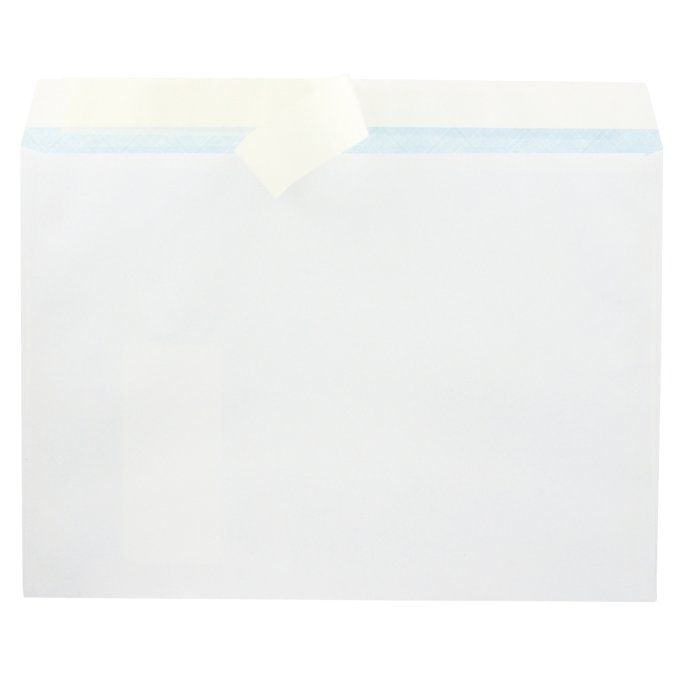 Boîte de 250 enveloppes blanches C4 229x324 90g/m² bande de protection