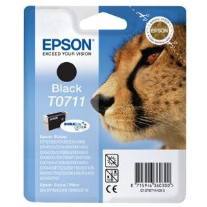 EPSON Cartouche Guépard T0711 Encre DURABrite Ultra Noir 7,4ml