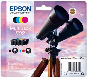 EPSON Multipack Jumelle 502 Encre N,C,M,J 1x4,6ml+3x3,3ml