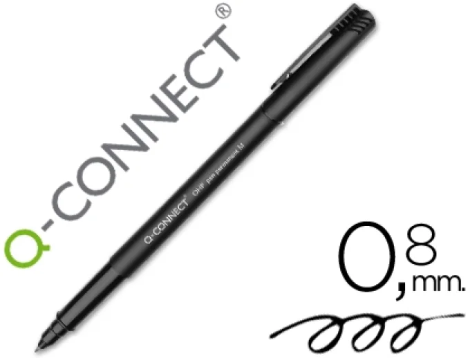Stylo-feutre q-connect ohp pen permanent pointe moyenne multi-supports cd/dvd plastique coloris noir