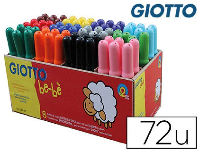 Giotto Crayons de couleur Be-bè (+2 ans) Lot de 6