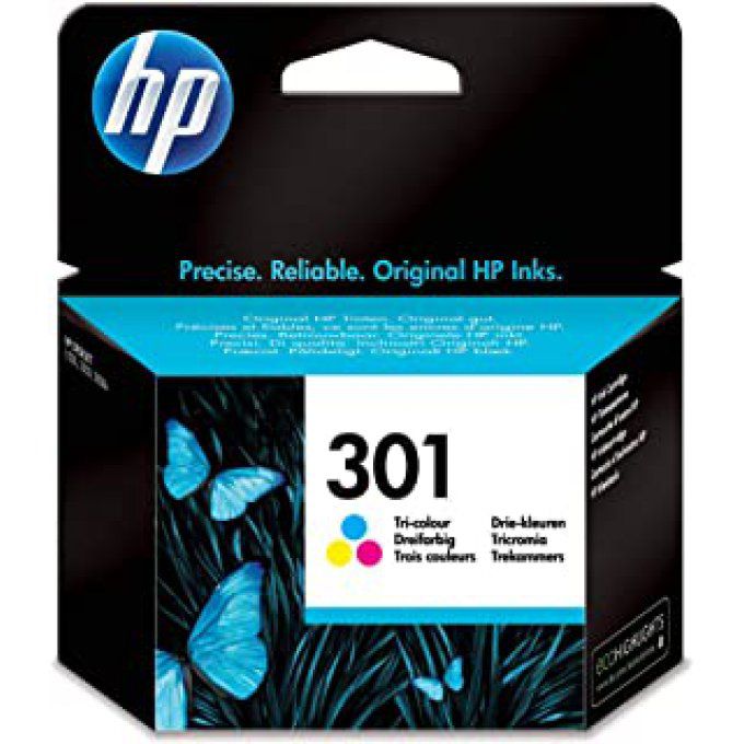 HP 301 , cartouche d'encre trois couleurs authentique