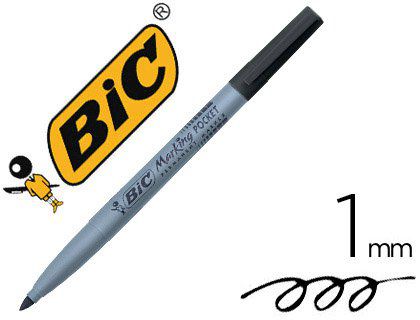 Marqueur BIC permanent marking 1445 tracé 1mm encre base alcool inodore corps plastique multiusage 