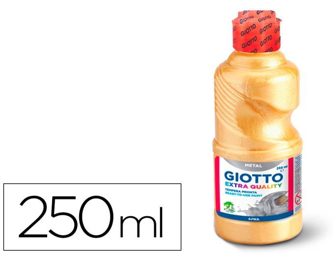 GIOTTO Gouache liquide giotto tous supports sechage rapide coloris argent metallise flacon 250ml.