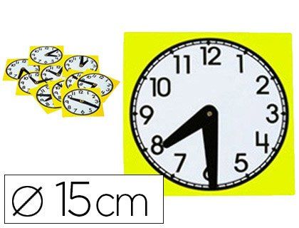 Petite horloge oz international aiguilles mobiles diamètre 15cm lot 10 unités.