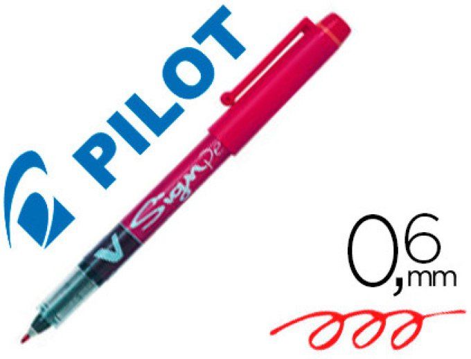 Stylo-feutre pilot v sign pen écriture moyenne 0.6mm pointe fibre polyester encre intense 