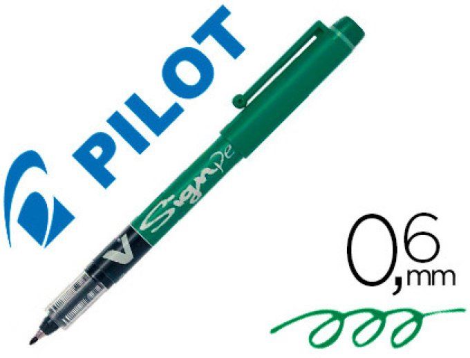 Stylo-feutre pilot v sign pen écriture moyenne 0.6mm pointe fibre polyester encre intense turquoise