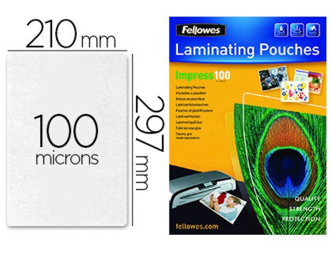 Boîte 100 pochettes de plastification A4 2 x 80 µ Apex
