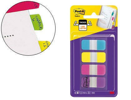 Marque-pages POST-IT index rigide 15.8x38.1mm