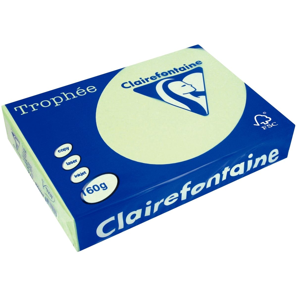 Papier couleur clairefontaine trophée multifonction a4 80g/m2  vert golf paquet 500 F