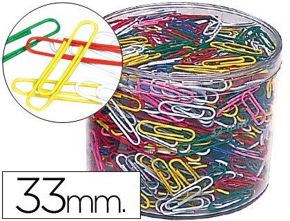 CSP Trombone nickelé 33mm coloris assortis boîte 1000 unités.
