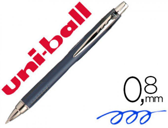 UNIBALL Stylo-bille uniball jetstream rt écriture moyenne 0.8mm encre gel  Bleu